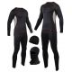 komplet - koszulka termoaktywny + spodnie termoaktywne + czapka termoaktywna BERENS BaseProtect - czarno-szary