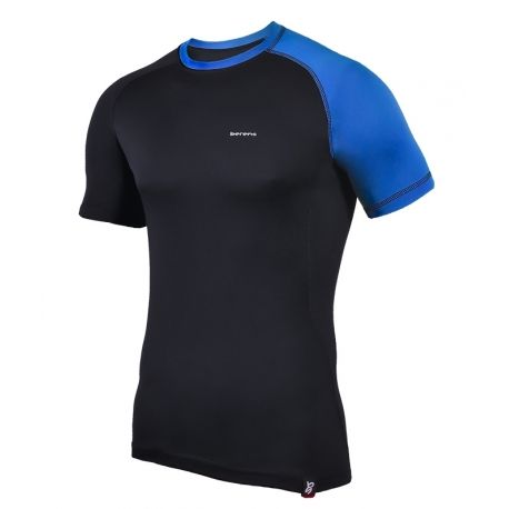 koszulka termoaktywna z krótki rękaw BERENS 2Col - czarna-nieb