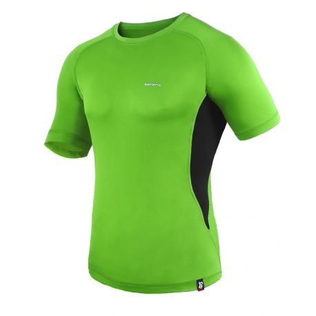 koszulka termoaktywna z krótkim rękawem BERENS BaseProtect - limonka-czarny