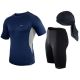 spodenki + koszulka termoaktywna do biegania BERENS granatowy
