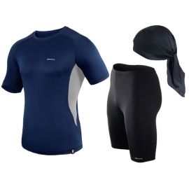 spodenki + koszulka termoaktywna do biegania BERENS granatowy