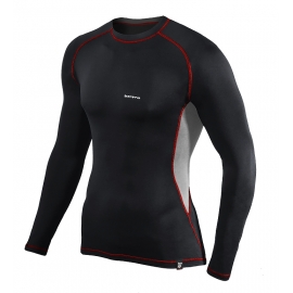 koszulka termoaktywna z długim rękawem BERENS BaseProtect - czarno-szara